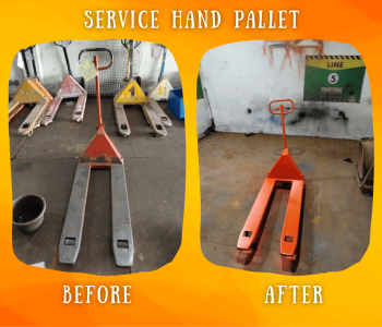 Berikut ada dokumentasi sebelum dan sesudah pengerjaan service hand lift oleh Sarana Lifting.