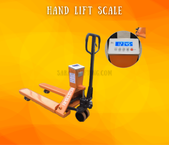 Hand lift scale adalah hand lift yang bisa mengangkat beban sekaligus menimbang beban tambah alat tambahan, dapatkan hanya di service hand lift sarana lifting.