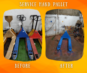 Service hand pallet Surabaya terdekat memberikan gratis pengecatan ulang unit untuk setiap service hydraulic sehingga tampilan tampak seperti baru.