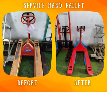 Service hand pallet Surabaya dengan pengecekan gratis, biaya transparan dan pastinya bergaransi.